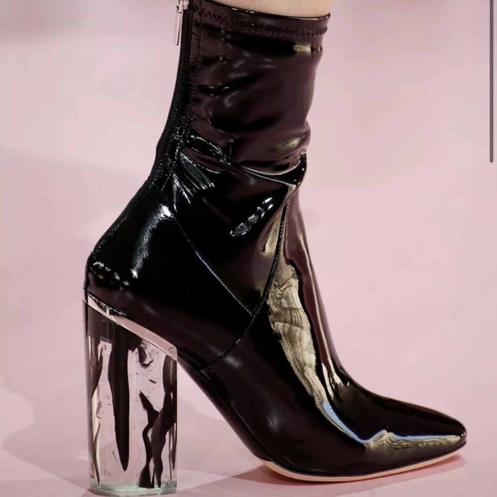 DIOR Christian Dior by Raf Simons Patent Leather Lucite Boots AW15
